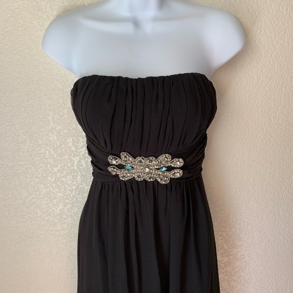 Windsor Black Jeweled Special Occasion Dress